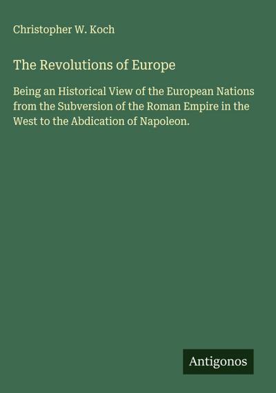 The Revolutions of Europe