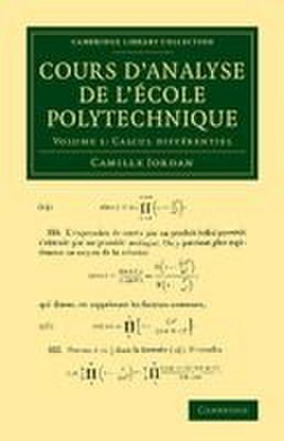 Cours D’Analyse de L’Ecole Polytechnique