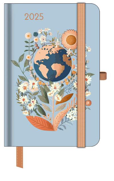 GreenLine - Diary Green Vibes 2025 Taschenkalender, 10x15cm, Kalender im stilvollen Design, praktische Alltagsorganisation für persönliches & berufliches Zeitmanagement