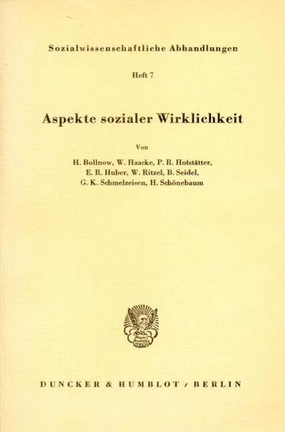Aspekte sozialer Wirklichkeit.