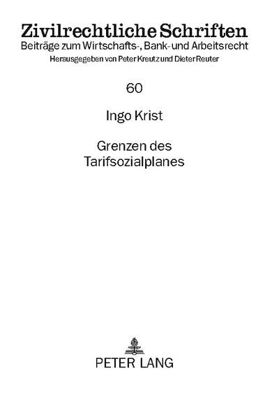 Grenzen des Tarifsozialplanes
