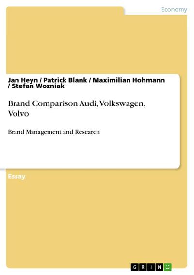 Brand Comparison Audi, Volkswagen, Volvo