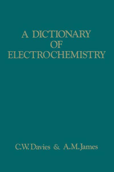 A Dictionary of Electrochemistry
