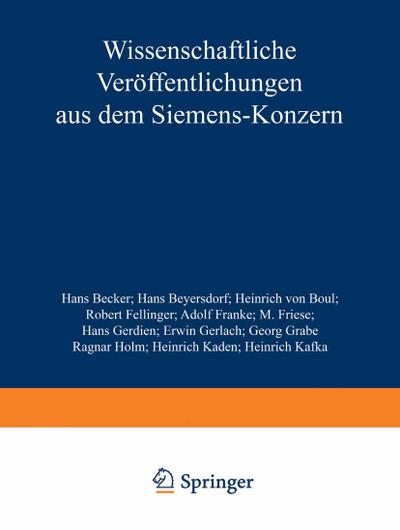 Wissenschaftliche Veröffentlichungen aus dem Siemens-Konzern