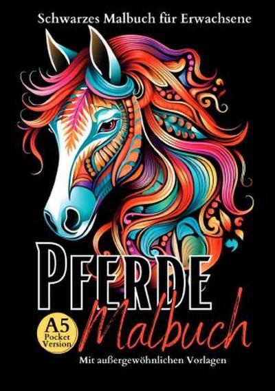 Schwarzes "Pferde Malbuch für Erwachsene".