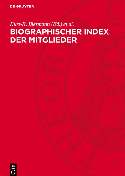 Biographischer Index der Mitglieder