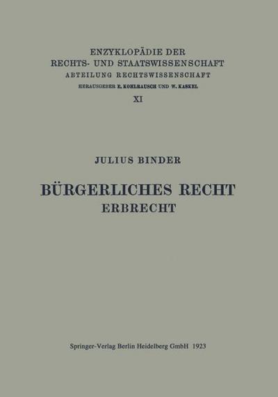 Bürgerliches Recht Erbrecht