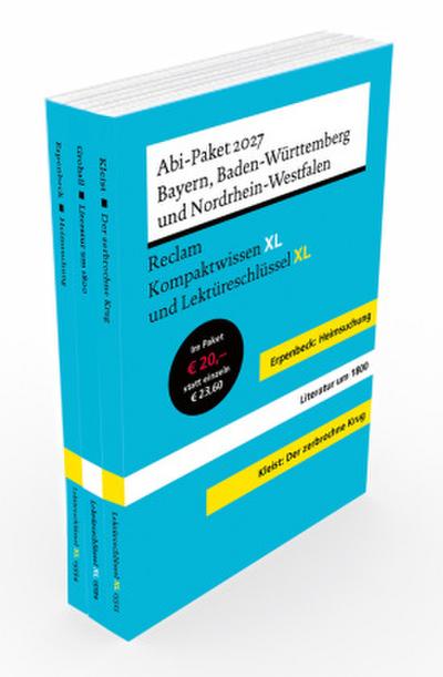 ABI-Paket 2027 Baden-Württemberg / Bayern / Nordrhein-Westfalen - Reclam Kompaktwissen XL und Lektüreschlüssel XL