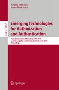 Emerging Technologies for Authorization and Authentication