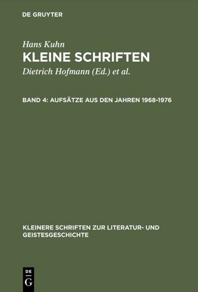 Aufsätze aus den Jahren 1968-1976