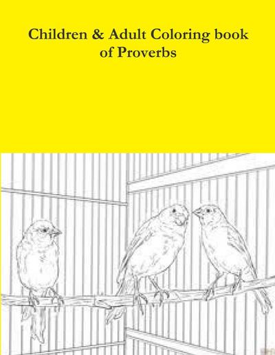 Children & Adult Coloring book of Proverbs