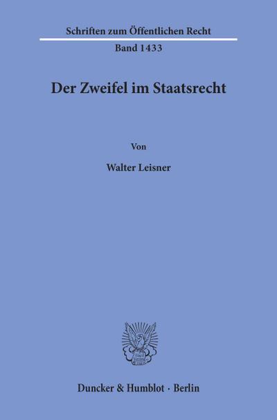 Der Zweifel im Staatsrecht.