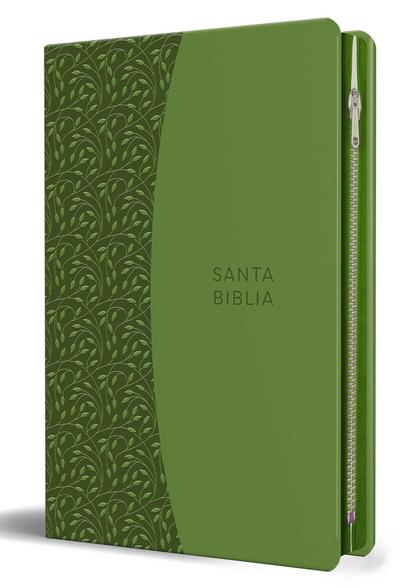 Biblia Reina Valera 1960 Tamaño Grande, Letra Grande Piel Verde Con Cremallera / Spanish Holy Bible Rvr 1960. Large Size, Large Print Green Leather with Zippe