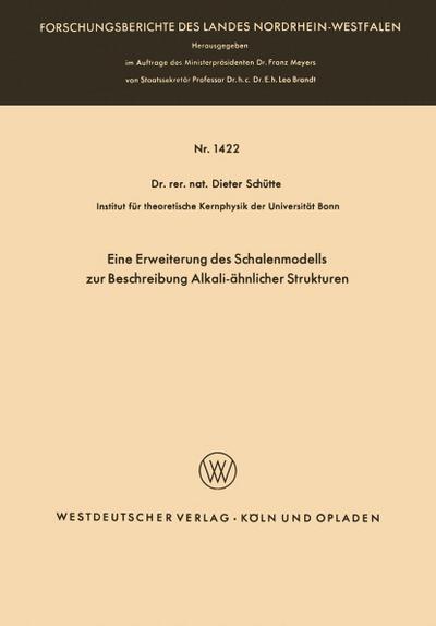 Eine Erweiterung des Schalenmodells zur Beschreibung Alkali-ähnlicher Strukturen
