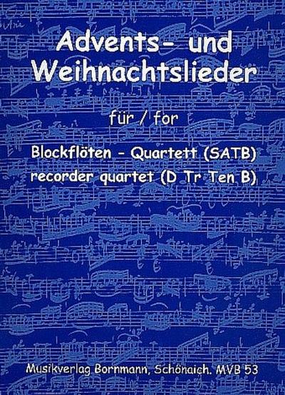 Advents- und Weihnachtsliederfür 4 Blockflöten (SATB)