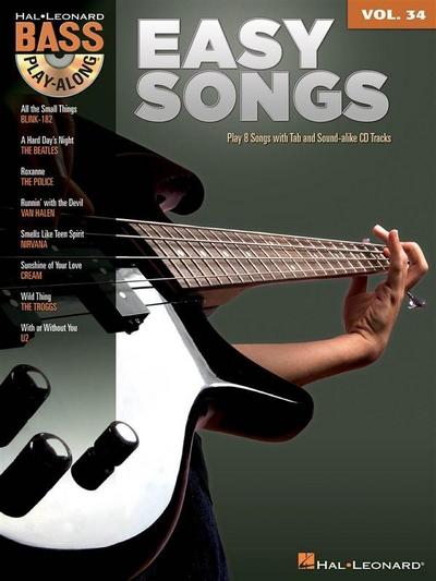 Easy Songs - Bass Play-Along Volume 34 Book/Online Audio [With CD (Audio)] - Hal Leonard Corp