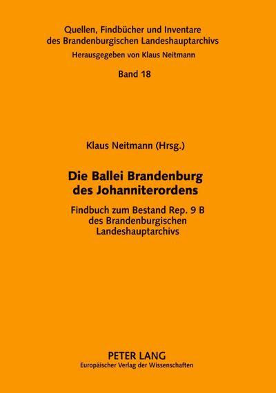 Die Ballei Brandenburg des Johanniterordens