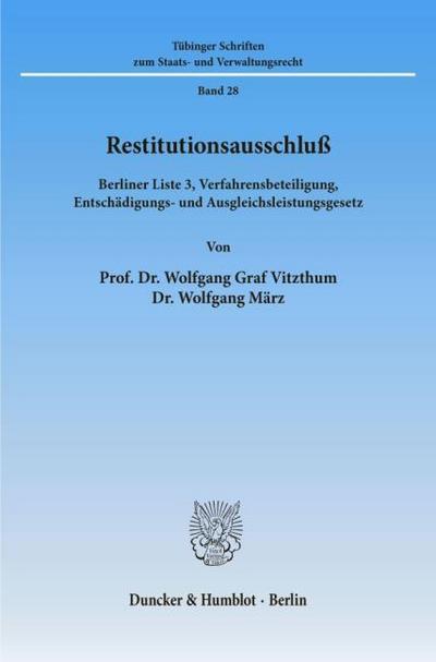 Restitutionsausschluß.