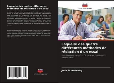 Laquelle des quatre différentes méthodes de rédaction d’un essai