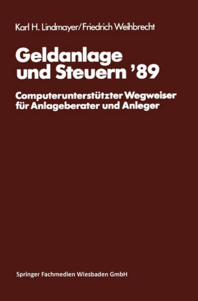 Geldanlage und Steuern ’89