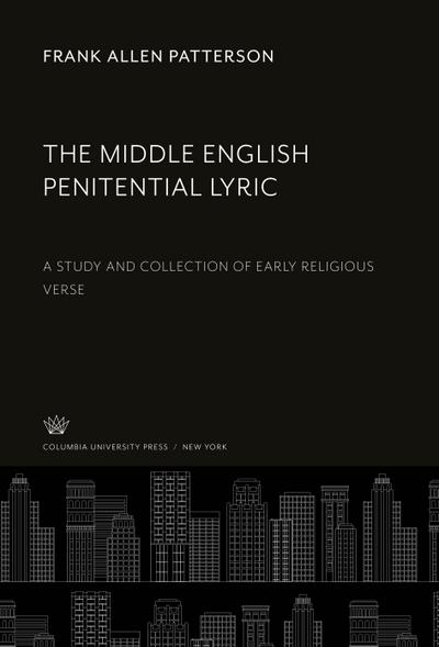 The Middle English Penitential Lyric