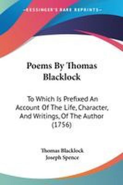 Poems By Thomas Blacklock