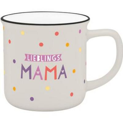 Becher in Emailloptik "Lieblingsmama"