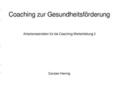 Coaching zur Gesundheitsförderung