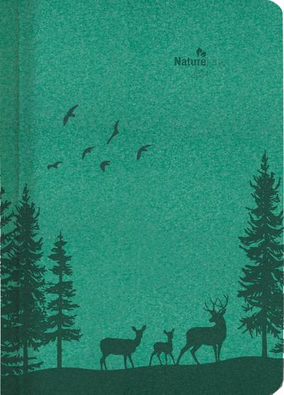 Buchkalender Nature Line Forest 2024 - Taschen-Kalender A5 - 1 Tag 1 Seite - 416 Seiten - Umwelt-Kalender - mit Hardcover - Alpha Edition