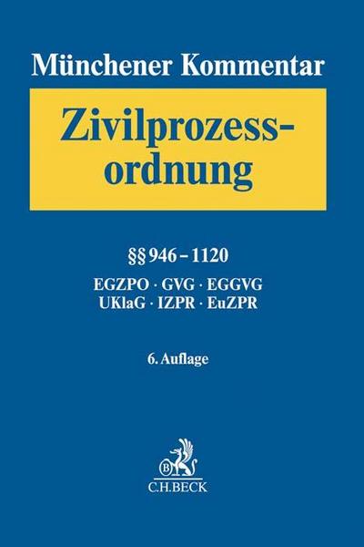 Münchener Kommentar zur Zivilprozessordnung  03: §§ 946-1120