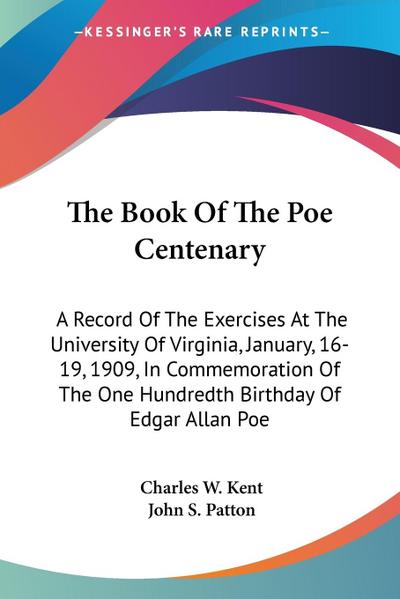 The Book Of The Poe Centenary