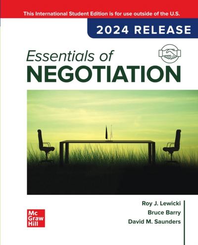 Essentials of Negotiation: 2024 Release ISE