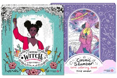 Modern Witch Tarot Coloring Book/Cosmic Slumber Tarot Coloring Books-Bundle