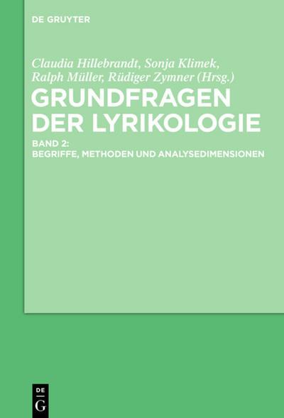 Grundfragen der Lyrikologie 2