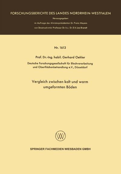 Vergleich zwischen kalt und warm umgeformten Böden