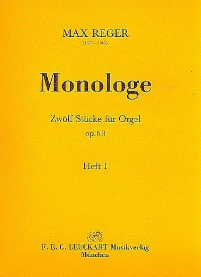 Monologe op.63 Band 1 (Nr.1-4)für Orgel