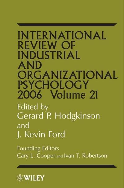 International Review of Industrial and Organizational Psychology 2006,  Volume 21