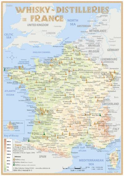 Hirst, R: Whisky Distilleries France/BeNeLux/Tasting Map