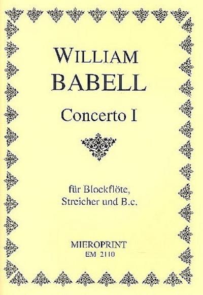 Concerto no.1für Sopranblockflöte, 4 Violinen und BC