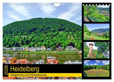 Heidelberg - Heiligenberg und Philosophenweg (Wandkalender 2026 DIN A4 quer), CALVENDO Monatskalender