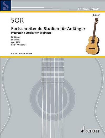 24 fortschreitende Studien für Anfänger Band 1für Gitarre