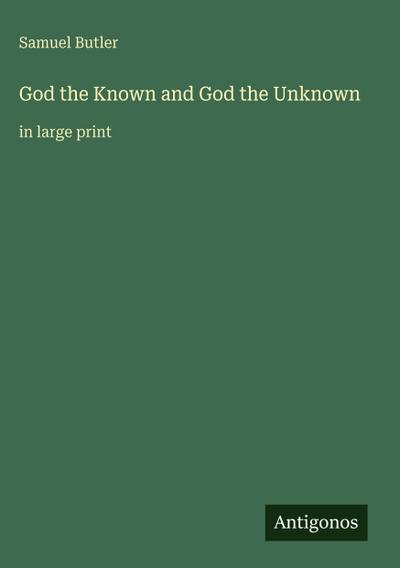 God the Known and God the Unknown