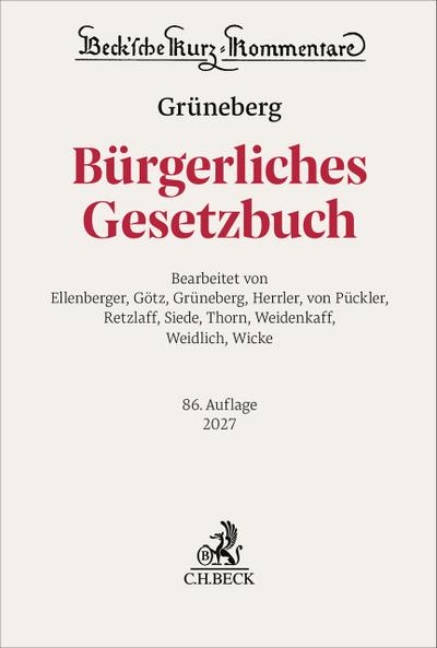 Bürgerliches Gesetzbuch. BGB