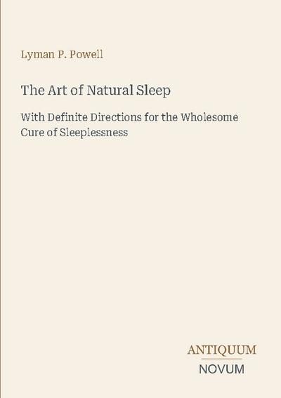 The Art of Natural Sleep