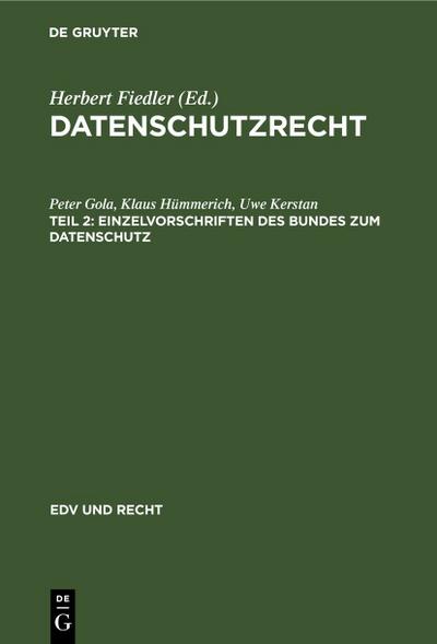 Einzelvorschriften des Bundes zum Datenschutz