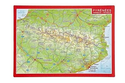 Reliefpostkarte Pyrenäen