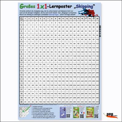 Großes 1x1-Lernposter "Skipping"