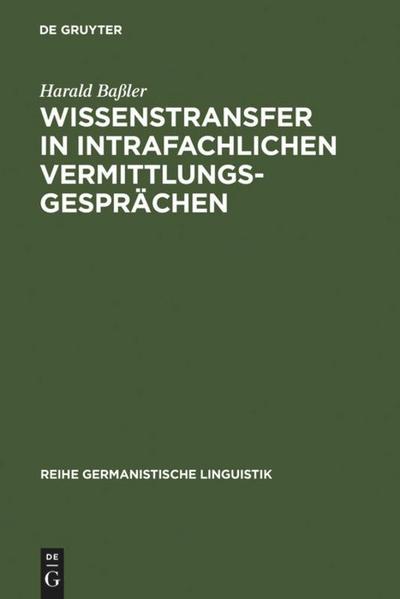 Wissenstransfer in intrafachlichen Vermittlungsgesprächen