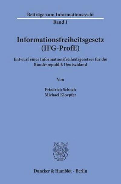 Informationsfreiheitsgesetz (IFG-ProfE).