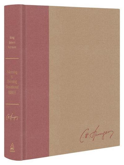 Charles Spurgeon’s Morning & Evening Devotional Bible KJV [Rose Gold & Sand Signature]